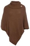 Knit Factory Strickponcho Nicky Ponchos One Size Glatt Braun (1-tlg) modern