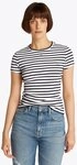 Tommy Jeans Kurzarmshirt TJW ESSENTIAL RIB SHORT SLEEVE EXT Baumwollmischung in