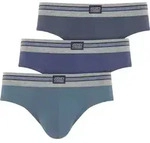 Jockey Slip Cotton Stretch (3er Pack) ohne Eingriff, elastisch, bequem blau XXXL