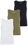 BOSS Tanktop 3P RibClassic BOSS ONE Ton in Ton Stickerei auf der Brust