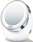 BEURER Kosmetikspiegel BS 49 beleuchteter Kosmetikspiegel mit LED-Licht, Mit 5-fach