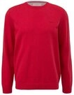s.Oliver Rundhalspullover Casual (1-tlg) mit gesticktem Logo, Feinstrick, Crew-Neck,