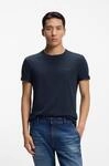 T-Shirt BOSS ORANGE "Tegood Regular Fit", Herren, Gr. L, open blau464, Single Jersey,