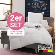 SPESSARTTRAUM G&auml;nsedaunenbettdecke + Kopfkissen Premium******, F&uuml;llung: Bettdecke: