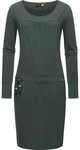 Ragwear Jerseykleid Penellope Lang&auml;rmliges Damen Baumwoll-Kleid mit Taillenzugband