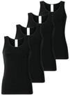 Schiesser Unterhemd Damen Unterhemd 4er Pack Baumwolle (Packung, 4er Pack)