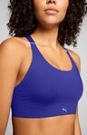 Sporttop PUMA "PUMA WOMEN 3D KNIT SPORT TOP 1P", Damen, Gr. L, blau, Strick,