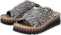 Rieker Pantolette Keilabsatz, Sommerschuh, Schlappen mit Juteumrahmung