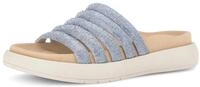 Pantolette GABOR, Damen, Gr. 37, blau (hellblau), Textil, Schuhe Pantolette, Plateau,
