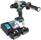 Makita Akku-Schlagbohrschrauber DHP 492 RF 18 V 141 Nm Brushless + 2x Akku 3,0...