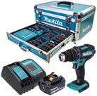 Makita Schlagbohrmaschine DHP 482 SF1X9 18 V 62 Nm + 1x Akku 3,0 Ah +...
