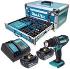 Makita Schlagbohrmaschine DHP 482 SFX9 18 V 62 Nm + 2x Akku 3,0 Ah + Ladeger&auml;t +