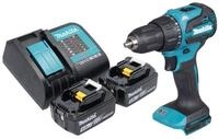 Makita Akku-Schlagbohrschrauber DHP 490 ST 18 V 65 Nm Brushless + 2x Akku 5,0 Ah +