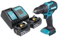 Makita Akku-Schlagbohrschrauber DHP 490 SF 18 V 65 Nm Brushless + 2x Akku 3,0 Ah +