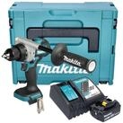 Makita Akku-Schrauber DDF 492 RG1J Akku Bohrschrauber 18 V 141 Nm Brushless +...
