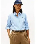 Tommy Hilfiger Hemdbluse ESS POPLIN REGULAR SHIRT Langarm, Regular Fit blau 38