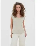 Vero Moda V-Shirt VMFILLI SS V-NECK TEE GA NOOS Materialmix, relaxed fit