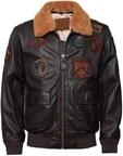 Lederjacke TOP GUN "Lederjacke TG2023004", Herren, Gr. S, braun, Obermaterial: 100%