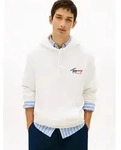 Tommy Jeans Kapuzensweatshirt TJM REGULAR ENTRY SIGN Regular fit, mit Kordelzug wei&szlig;