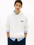 Kapuzensweatshirt TOMMY JEANS "TJM REGULAR ENTRY SIGN", Herren, Gr. M, ecru,