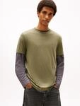 T-Shirt TOMMY JEANS "TJM XSLIM JASPE HTR TEE EXT", Herren, Gr. S, dunkelgr&uuml;nery htr,