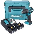 Makita Akku-Schrauber DDF 490 RTJ 18 V 65 Nm 1/2" + 2x Akku 5,0 Ah + Ladeger&auml;t...