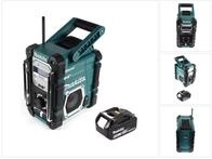 Makita DMR 112 T1 Akku Baustellen Radio 7,2 - 18V Bluetooth DAB+ + 1x 5,0Ah