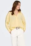 Hemdbluse ONLY "ONLZAZIMA L/S LOOSE SHIRT WVN NOOS", Damen, Gr. XS, double cream,