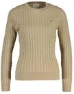 Gant Sweater Damen Strickpullover Baumwolle STRETCH COTTON CABLE C-NECK