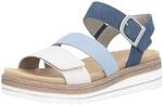 Keilsandalette REMONTE, Damen, Gr. 36, blau, sanftes wei&szlig;, Lederimitat, Schuhe