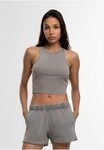 URBAN CLASSICS T-Shirt Ladies Washed Rib Jersey Cropped Top