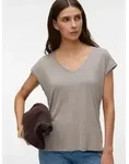 Vero Moda V-Shirt VMFILLI SS V-NECK TEE GA NOOS Materialmix, relaxed fit