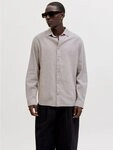 Jack & Jones Langarmhemd JJESUMMER LINEN BLEND SHIRT L/S SN Baumwollmischung, regular