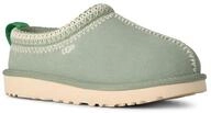 Hausschuh UGG "TASMAN MEADOW", Damen, Gr. 8 (39), hellgr&uuml;n, Textil, Veloursleder,