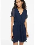 Vila Minikleid VIFALIA V-NECK S/S SHORT DRESS- NOOS Sommerkleid