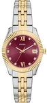 Fossil Quarzuhr Scarlette ES5461, Armbanduhr, Damenuhr, Edelstahlarmband, analog,