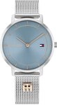Tommy Hilfiger Quarzuhr TEA 1782738, Armbanduhr, Damenuhr, Edelstahlarmband, analog