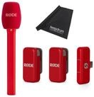 R&Oslash;DE Rode Mikrofon-Funksystem Wireless Micro USB-C Interview Set Rot. Digitales