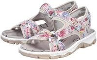 Riemchensandale RIEKER, Damen, Gr. 36, creme multicolor, Lederimitat, Textil,
