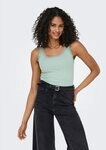 ONLY Tanktop ONLSARA &ndash; Tanktop mit Spitzendetail am Ausschnitt Baumwollmischung,