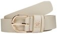 Tommy Hilfiger Lederg&uuml;rtel ESSENTIAL EFFORTLESS 2.5 cm breit GOLD Logoemblem, weiche