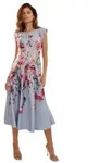 LIPSY Midikleid Lipsy Fit-and-Flare Midikleid mit Blumen, Regular (1-tlg)