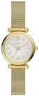 Fossil Quarzuhr Carlie ES5462, Armbanduhr, Damenuhr, Edelstahlarmband, analog