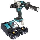Makita Schlagbohrmaschine DHP 492 RT 18 V 141 Nm Brushless + 2x Akku 5,0 Ah +