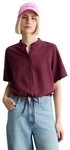 Marc O'Polo DENIM Kurzarmbluse aus TENCEL&trade; Lyocell