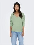 ONLY V-Ausschnitt-Pullover ONLRICA LIFE L/S V-NECK PULLO KNT NOOS Materialmix,