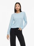 Vila Rundhalspullover VIRIL O-NECK L/S KNIT TOP - NOOS Viskosemischung, regular...