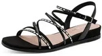 Tamaris Keilsandalette, Riemchensandale, Sommerschuh mit glitzernden Strasssteinchen