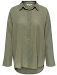 ONLY Hemdbluse ONLBRUXELLES V- LS LIN BL SHIRT PNT NOOS mit Leinen