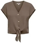 ONLY Kurzarmbluse ONLSIESTA SS KNOT LIN BL SHIRT PNT NOOS Viskosemischung, regular